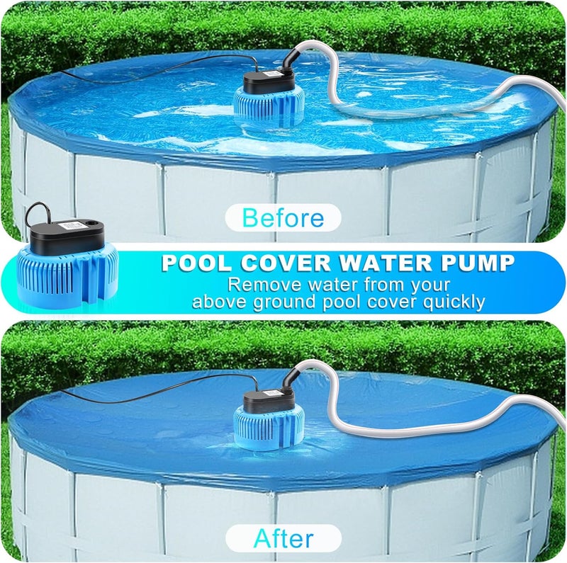 DeeprBetter Above Ground Pool Cover Pump, Submersible Water|Sump Pump for Draining, 850 GPH Blue - Image 4